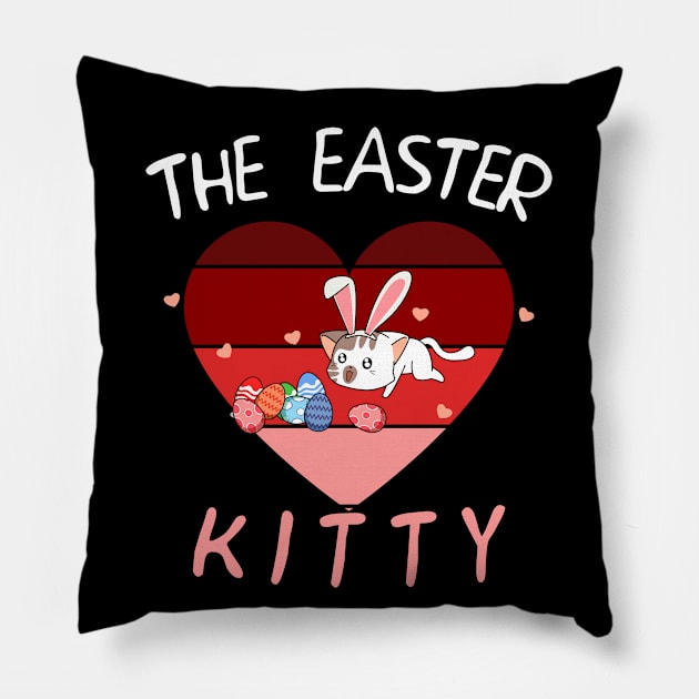 The Easter Kitty Pillow by kevenwal