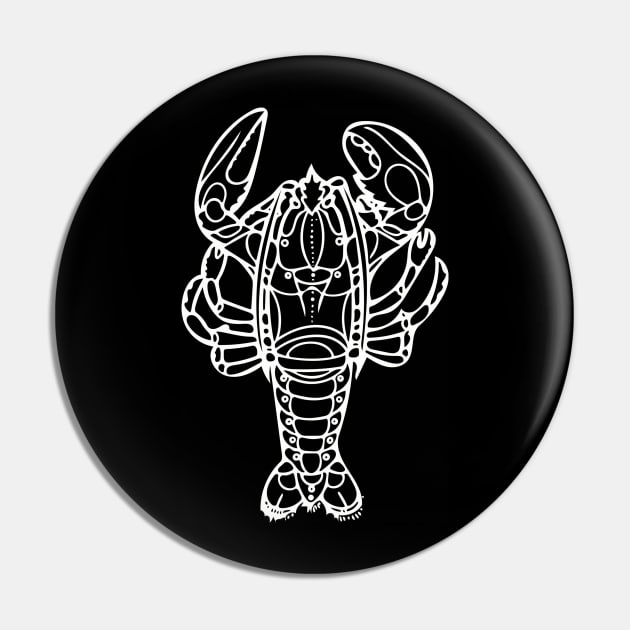 Lobster in White Pin by LoraMaze