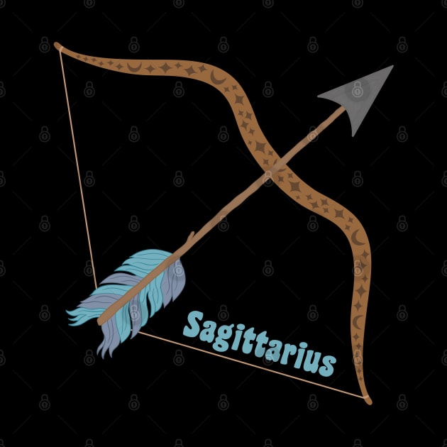 Sagittarius Bow and Arrow Zodiac Star Sign by MadelaneWolf 