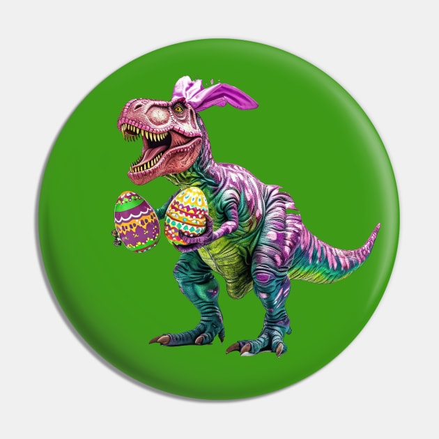 Easter Dino Bunny Pin by TooplesArt