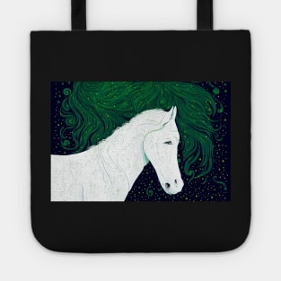 Graceful White Horse Tote