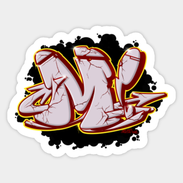 Graffiti Art Letter M Graffiti Letters Sticker Teepublic