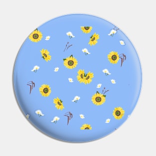 Summer Sunflower Pattern Pin