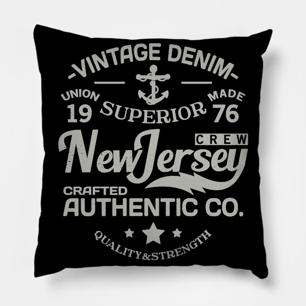 new jersey Pillow by Supertrooper