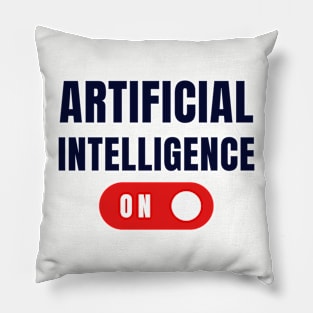 AI Dark Blue Font Pillow