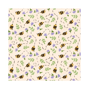 Bee Pattern - Winter Colors T-Shirt