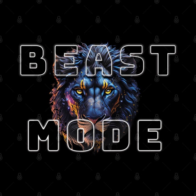 Beast Mode Gym Motivation Lion by Marvinor