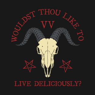 Live Deliciously - Goat Skull T-Shirt