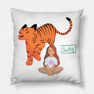 Tiger Girl Pillow
