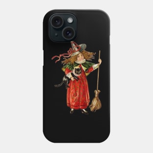 Halloween Witch and Cat Phone Case