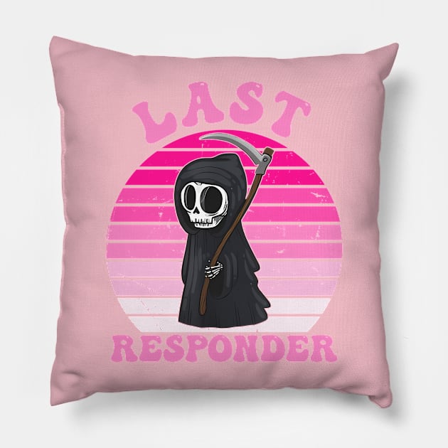 Last Responder Vintage Pillow by jackan bilbo