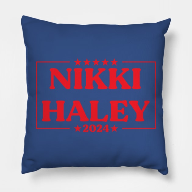 Nikki Haley 2024 For President Red Pillow by NikkiHaley