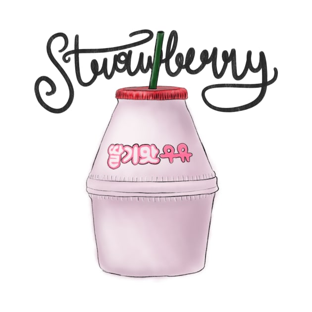 Strawberry Milk by superdupertees