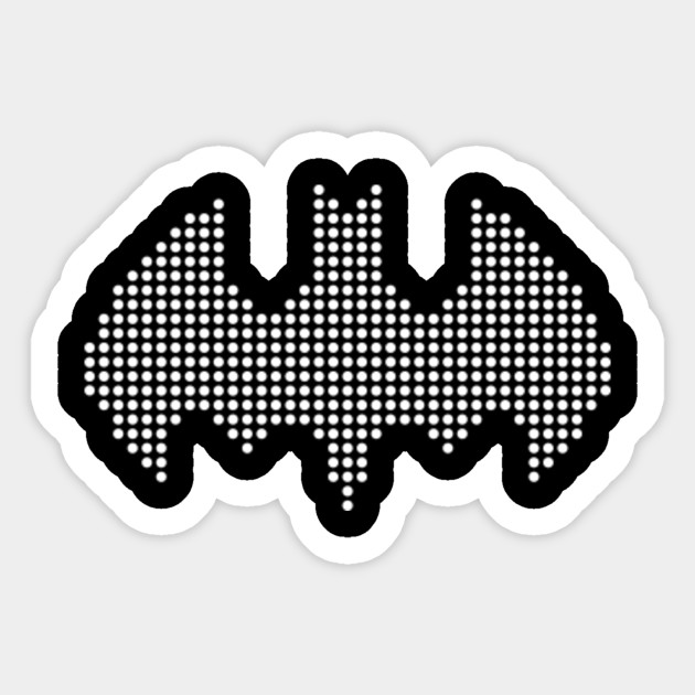 White Bat Dot Logo Batman Sticker Teepublic