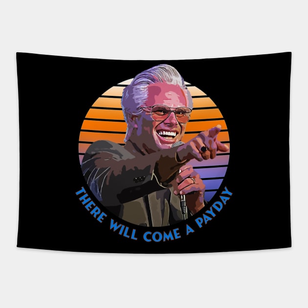Baby Billy Freeman - Sunset Vintage Retro / Synthwave Tapestry by Tv Moments