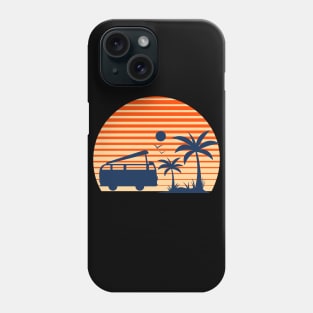 80s retro sunset beach Phone Case