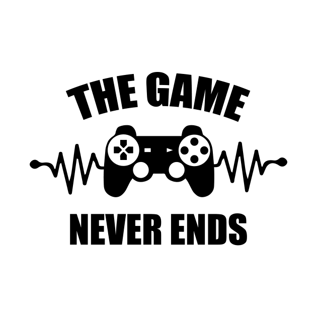 game never ends heartbeat controller gamer quote gaming by jodotodesign