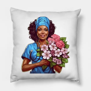 Black Nurse #7 Pillow