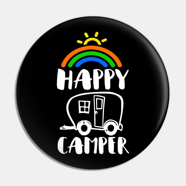 'Rainbow RV Happy Camper' Amazing Rainbows Gift Pin by ourwackyhome