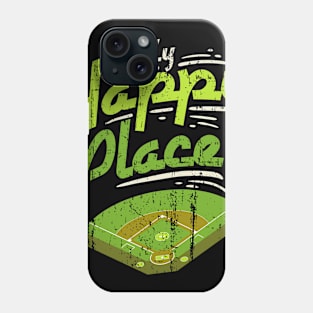 My Happy Place - Vintage Retro Baseball Gift Phone Case