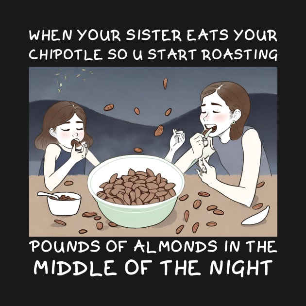 when your sister eats your chipotle so u start roasting pounds of almonds in the middle of the night by Pikalaolamotor