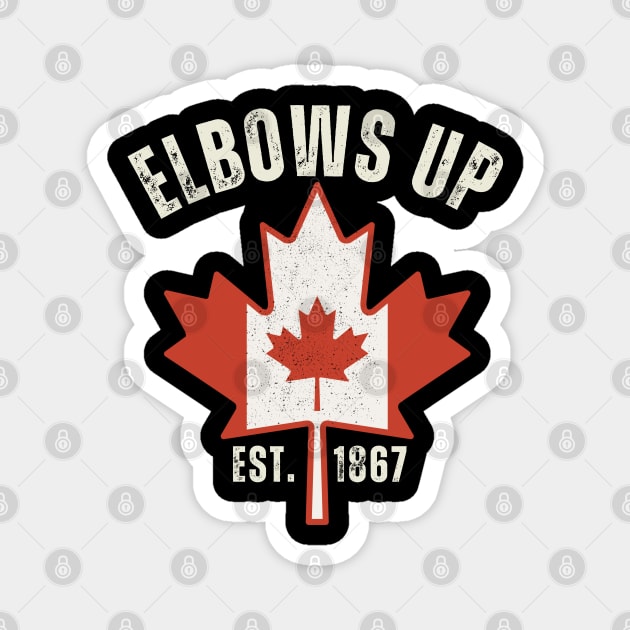 Elbows Up Est 1867 Magnet by Creatifly Graphic Tees
