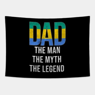 Gabonese Dad The Man The Myth The Legend - Gift for Gabonese Dad With Roots From Gabonese Tapestry