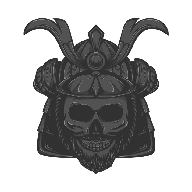 Samurai Skull by White Name