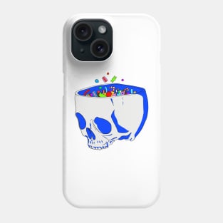 Halloween skull with candy Phone Case