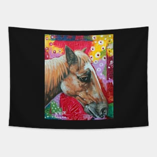 'PORTRAIT OF A HORSE (WITH AN ABSTRACT BACKGROUND)' Tapestry