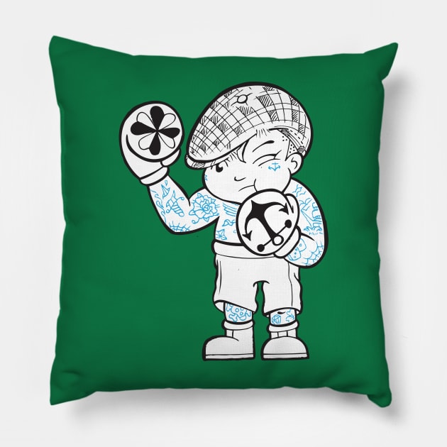 Silver Shamrock Tattoo Company Irish Boxing Tattooed Kewpie Pillow by Silver Shamrock Tattoo Company