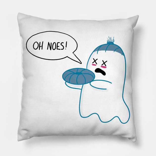 Little Ghost Beheaded Pillow by nathalieaynie