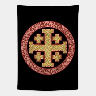 Celtic Style Jerusalem Cross Tapestry