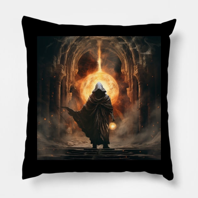 Wizard Fireball AI Pillow by Ikonno