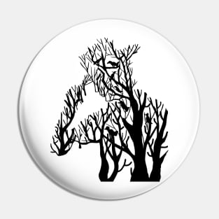 Man tree silhouette Pin