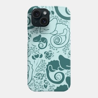 Lizards and flowers Phone Case