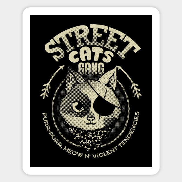 Street Cats Gang Purr Purr Meow and Violent Tendencies Black and