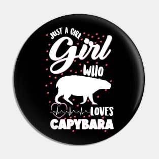 Capybara Girl Pin