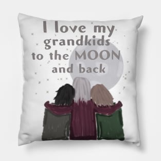 I love my grandkids to the moon and back Pillow