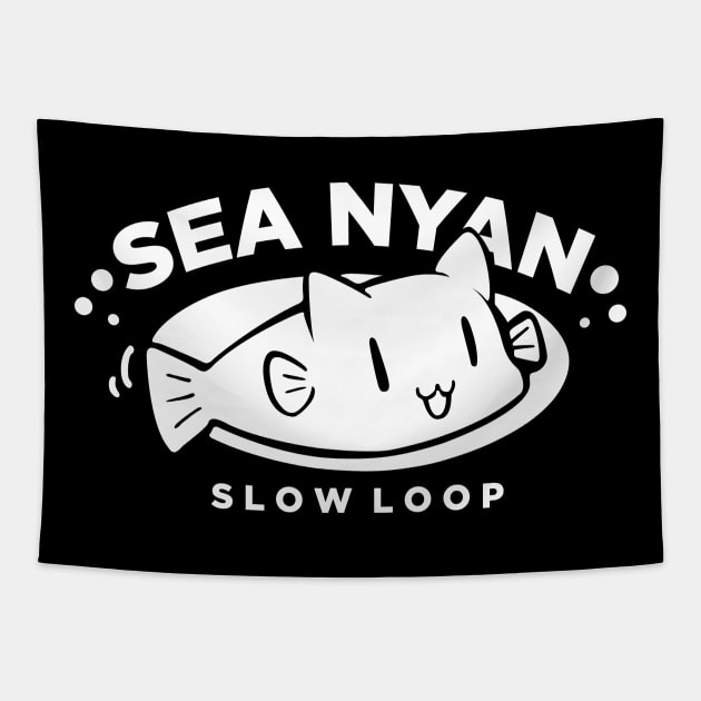 Laid-Back Sea Nyan Tapestry by JamesCMarshall