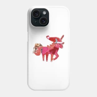 Holiday with pink unicorn Phone Case