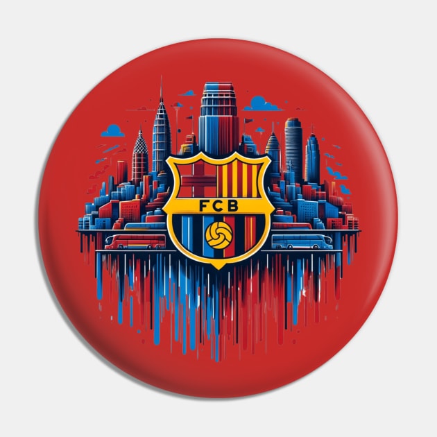 FC Barcelona Skyline Pin by Barca Talk Podcast
