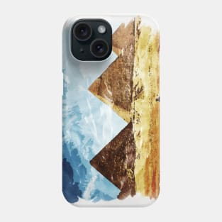 Egypt Giza Pyramids Historic Watercolour Souvenir Fine Art Painting Phone Case