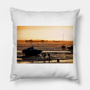 Thorpe Bay Sunset Southend on Sea Essex Pillow