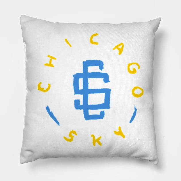 Chicago Skyyy 17 Pillow by Very Simple Graph