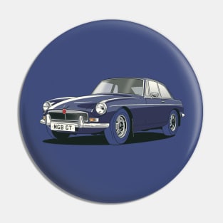 MGB GT Vintage Car in Blue Pin