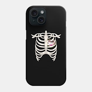 Ribcage With Asexual Heart Phone Case