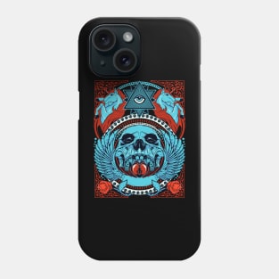 skull with horse and wings Phone Case