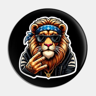 Cholo Biker Lion Pin