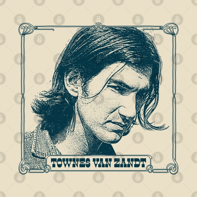 Townes Van Zandt // Retro Style Fan Art Design by DankFutura